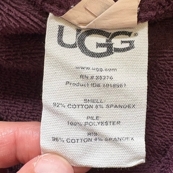 UGG Full Length Drawstring Lounge Pants Maroon Womens Small - Picture 5 of 9